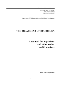 A manual for physicians and other senior health workers