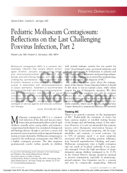 Pediatric Molluscum Contagiosum: Reflections on the Last Challenging P D