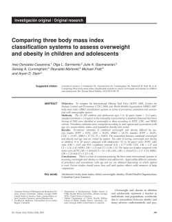Comparing three body mass index classification systems to assess overweight