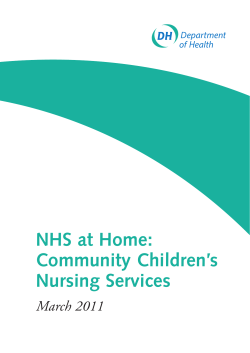 NHS at Home: Community Children’s Nursing Services March 2011