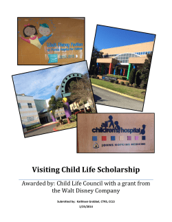 Visiting Child Life Scholarship the Walt Disney Company
