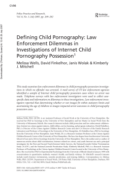 Defining Child Pornography: Law Enforcement Dilemmas in Investigations of Internet Child Pornography Possession