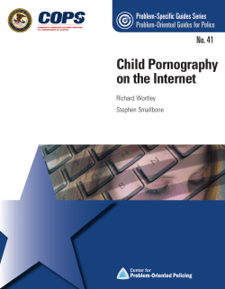 Child Pornography on the Internet No. 41 Problem-Specific Guides Series