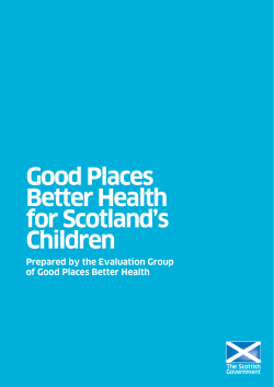 Good Places Better Health for Scotland’s Children