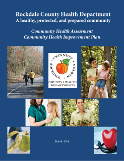Rockdale County Health Department A healthy, protected, and prepared community