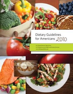 Dietary Guidelines for Americans U.S. Department of Agriculture