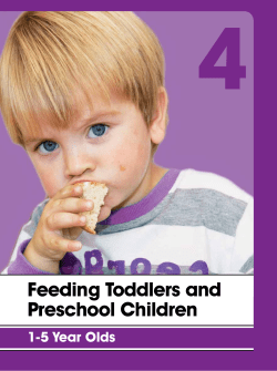 4 Feeding Toddlers and Preschool Children 1-5 Year Olds