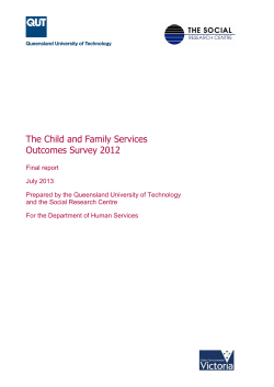 The Child and Family Services Outcomes Survey 2012