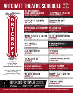 ARTCRAFT THEATRE SCHEDULE CHITTY CHITTY BANG BANG GONE WITH THE WIND
