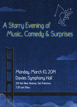 A Starry Evening of Music, Comedy &amp; Surprises Monday, March 10, 2014