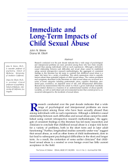 Immediate and Long-Term Impacts of Child Sexual Abuse John N. Briere