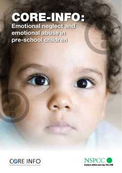 CORE-INFO: Emotional neglect and emotional abuse in pre-school children