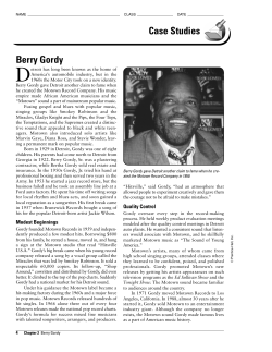 D Case Studies Berry Gordy