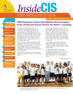 A quarterly newsletter of Communities In Schools,