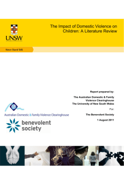 The Impact of Domestic Violence on Children: A Literature Review