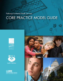 CORE PRACTICE MODEL GUIDE Pathways to Mental Health Services
