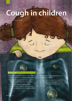 Cough in children Key concepts