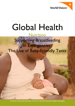 Global Health Nutrition Supporting Breastfeeding in Emergencies:
