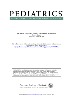 Jerome Kagan 1999;104;164 Pediatrics