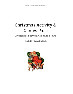Christmas Activity &amp; Games Pack  Created for Beavers, Cubs and Scouts