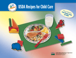 USDA Recipes for Child Care Food Buying Guide CD-ROM Bonus Material