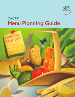 Menu Planning Guide  CACFP