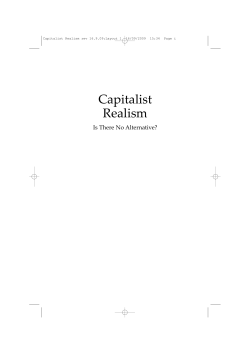 Capitalist Realism Is There No Alternative? Capitalist Realism rev 16.9.09:Layout 1