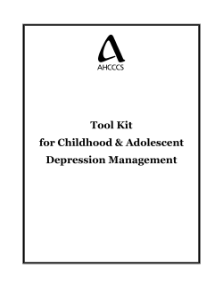 Tool Kit for Childhood &amp; Adolescent Depression Management