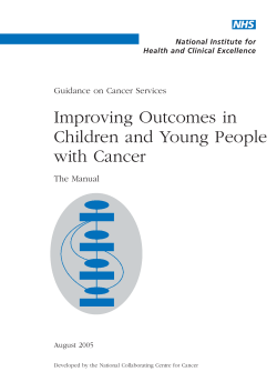 Improving Outcomes in Children and Young People with Cancer NHS