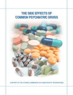 the side effects of common psychiAtric drugs internAtionAl