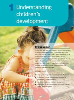 1 Understanding children’s development