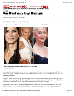 Over 40 and want a baby? Think again WOMEN