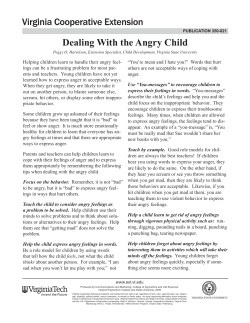Dealing With the Angry Child