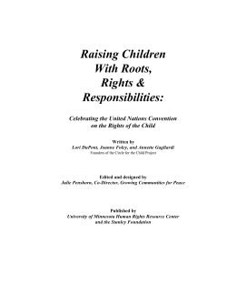 Raising Children With Roots, Rights &amp; Responsibilities: