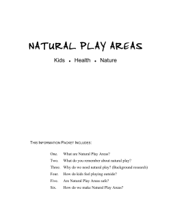 NATURAL PLAY AREAS  Kids Health