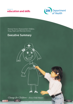 Executive Summary Change for Children - Every Child Matters