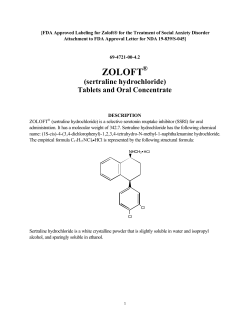 [FDA Approved Labeling for Zoloft® for the Treatment of Social... Attachment to FDA Approval Letter for NDA 19-839/S-045]