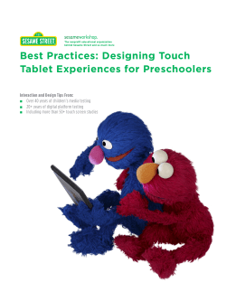 Best Practices: Designing Touch Tablet Experiences for Preschoolers