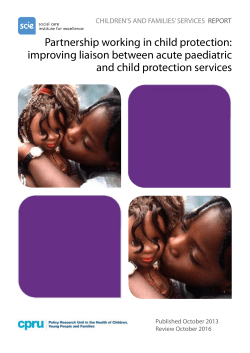 Partnership working in child protection: improving liaison between acute paediatric
