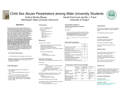 Child Sex Abuse Perpetrators among Male University Students Kathryn Becker-Blease