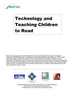 Technology and Teaching Children to Read