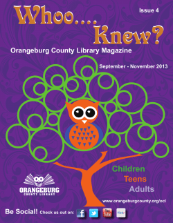 Children Teens Adults Orangeburg County Library Magazine