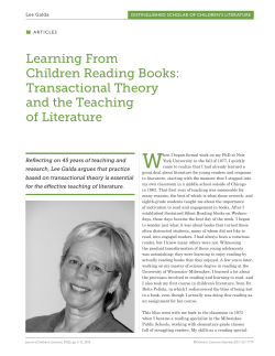 W Learning From Children Reading Books: Transactional Theory