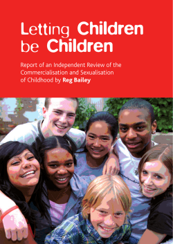 Children Letting be Report of an Independent Review of the