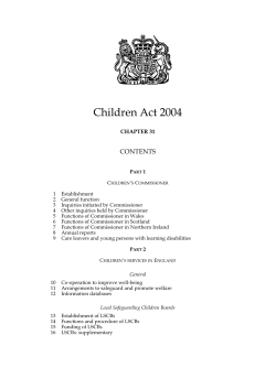 Children Act 2004 CONTENTS CHAPTER 31