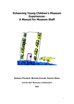 Enhancing Young Children’s Museum Experiences: A Manual for Museum Staff