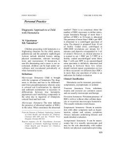 Personal Practice Diagnostic Approach to a Child with Hematuria