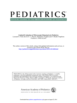 Leonard G. Feld, Kevin E. C. Meyers, Bernard S. Kaplan... 1998;102;e42 The online version of this article, along with updated information... Pediatrics