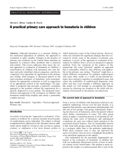 Abstract which hematuria is part of the clinical picture. However,