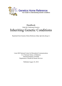 Inheriting Genetic Conditions Handbook